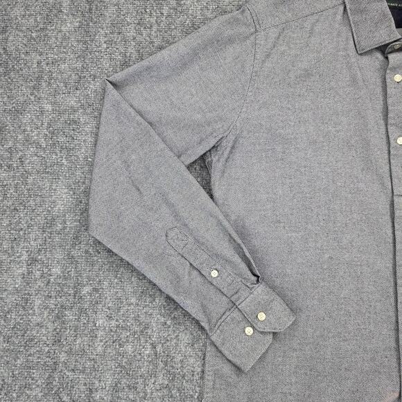 Barbour Shirt Mens Medium Gray Tailored Fit Sween Long Sleeve Button Up Casual - Picture 11 of 16